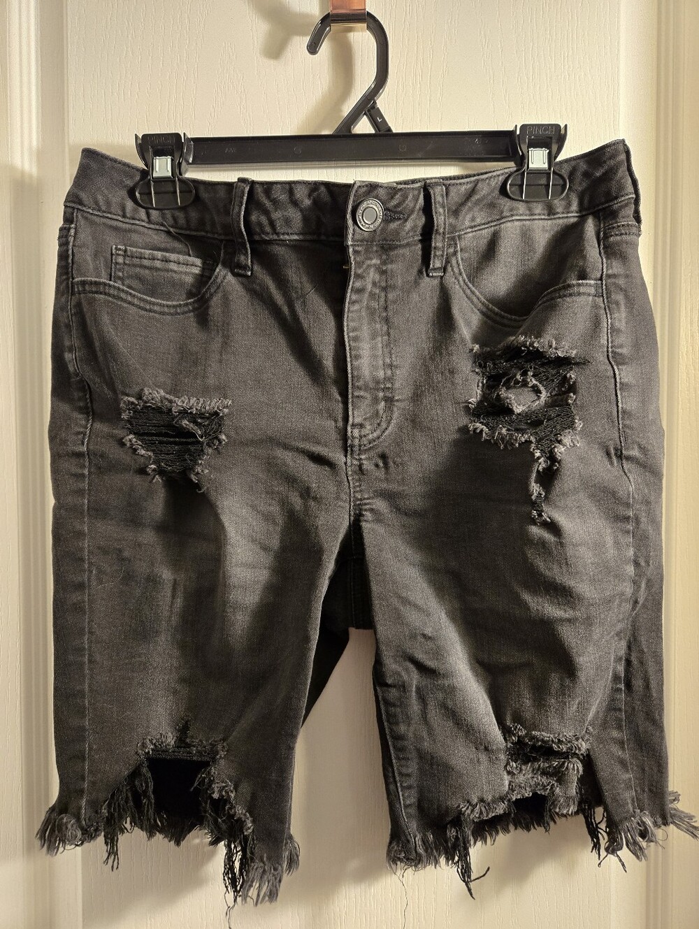 SO Black Favorite Bermuda Shorts - Dark Gray/Black Faded & Distressed